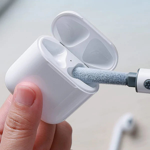 kit caneta com escova de cola para airpods