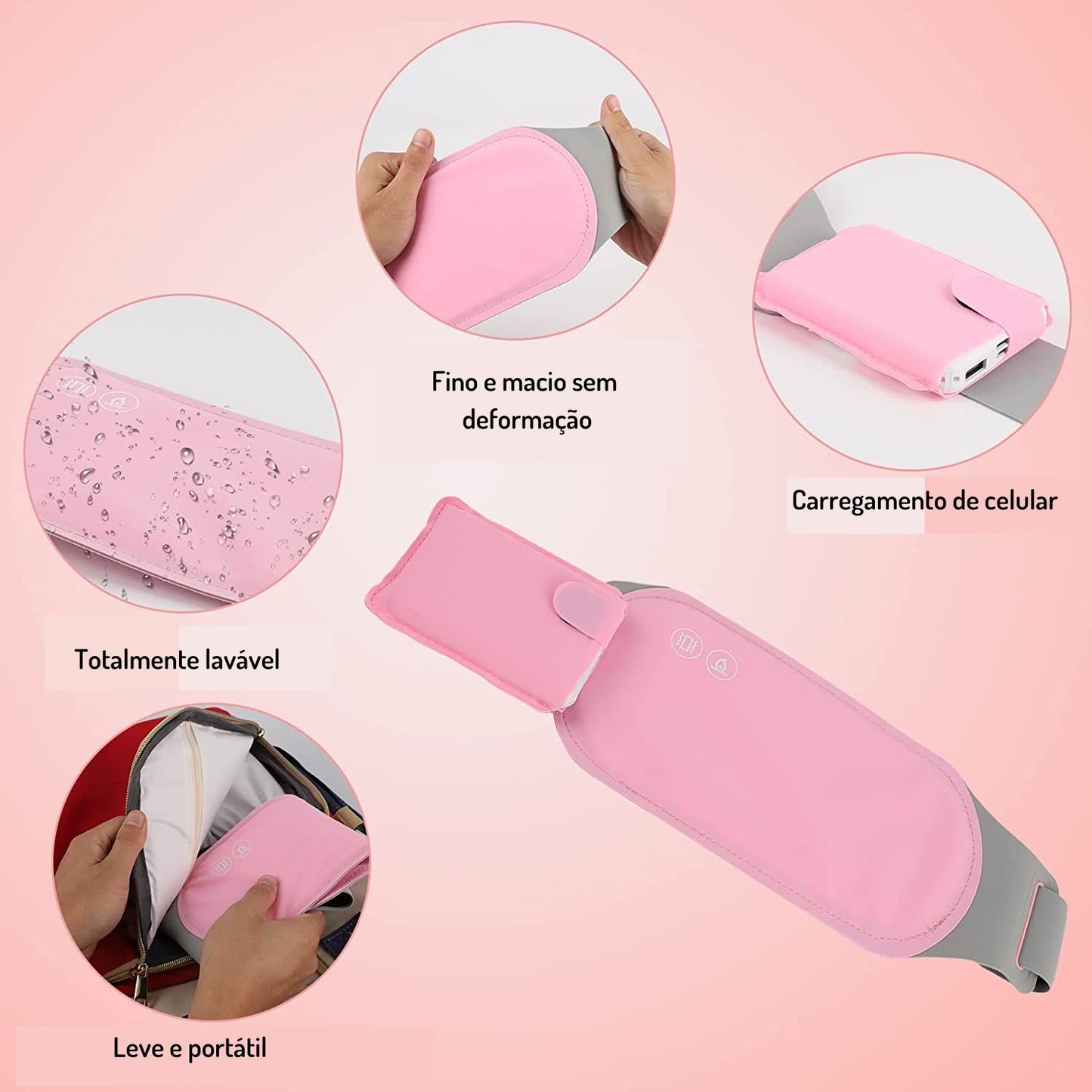 Massageador de cólica menstrual lavável