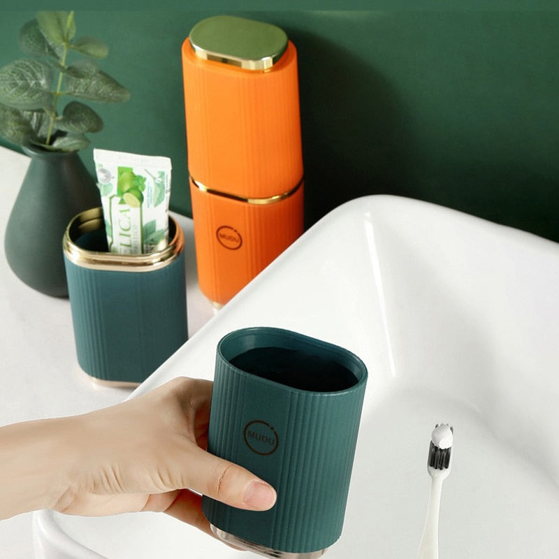 Portable Travel Wash Cup Set Storage Box Toothpaste Tooth Brush Towel Portable Toothbrush Protector Home Organizer Bathroom Box