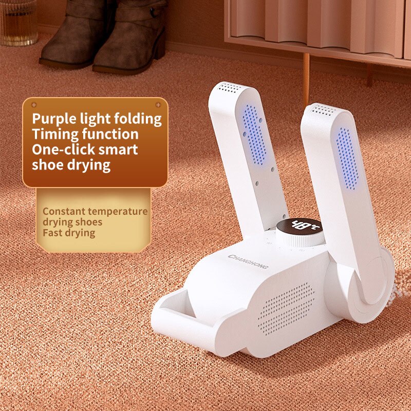 220V Adjustable Shoes Dryer Machine Smart Timer Fast Dryer Heater Deodorizer Dehumidifier Device Sock Gloves Boots Drier Heater