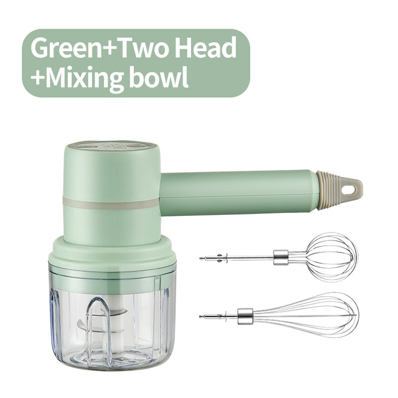 Wireless 3 Speed Mini Mixer Electric Food Blender Handheld Mixer Egg Beater Automatic Cream Food Cake Baking Dough Mixer Tool