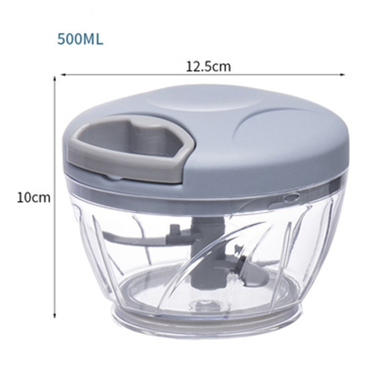 Garlic Chopper 500/900ML Manual Rotate Fruit Vegetable Cutter Chopper Slicer Garlic Crusher Peeler Grinder Blender Meat Grinders