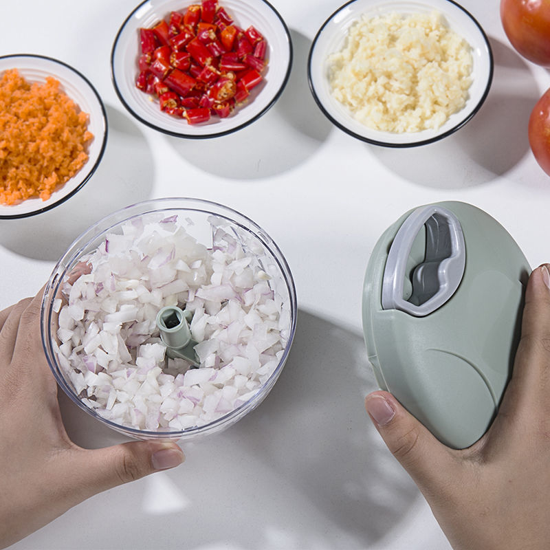 Garlic Chopper 500/900ML Manual Rotate Fruit Vegetable Cutter Chopper Slicer Garlic Crusher Peeler Grinder Blender Meat Grinders