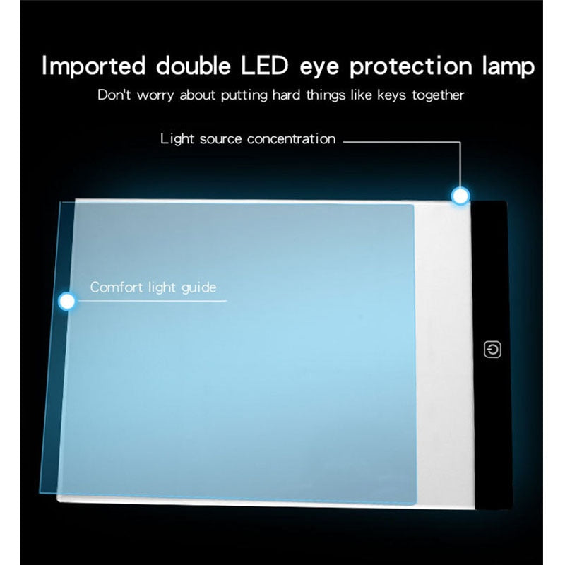 Led Drawing Copy Board Kids Toys to Draw 3 Level Dimmable Writing Tablet Creation for Children Educational Game Light Note Board