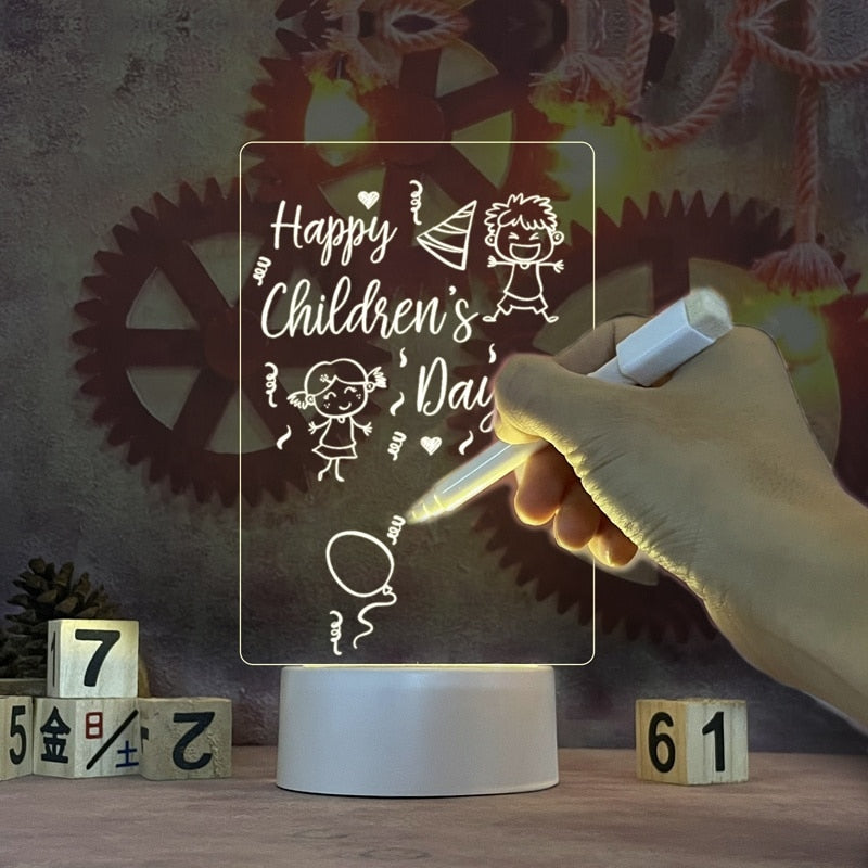 Led Drawing Copy Board Kids Toys to Draw 3 Level Dimmable Writing Tablet Creation for Children Educational Game Light Note Board