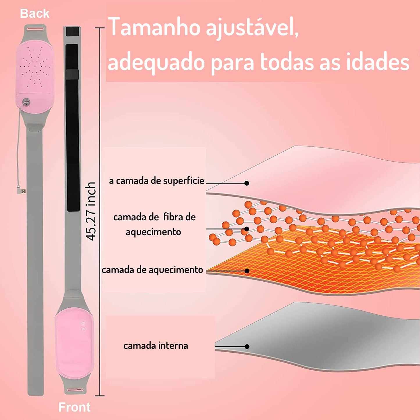 Massageador de cólica menstrual lavável