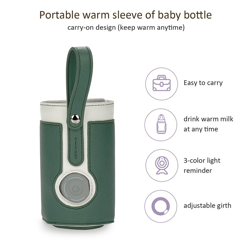Aquecedor de mamadeira de leite portátil USB