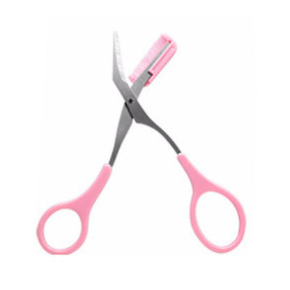 1pcs 3 Colors Eyebrow Trimmer Scissors with Comb Eyelash Hair Scissors Stainless Steel Eyebrow Razor Grooming Wenkbrauw Trimmer