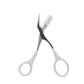 1pcs 3 Colors Eyebrow Trimmer Scissors with Comb Eyelash Hair Scissors Stainless Steel Eyebrow Razor Grooming Wenkbrauw Trimmer