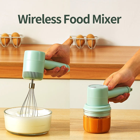 Wireless 3 Speed Mini Mixer Electric Food Blender Handheld Mixer Egg Beater Automatic Cream Food Cake Baking Dough Mixer Tool