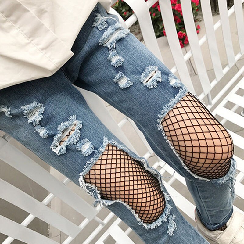 Verão meninas moda malha meias crianças