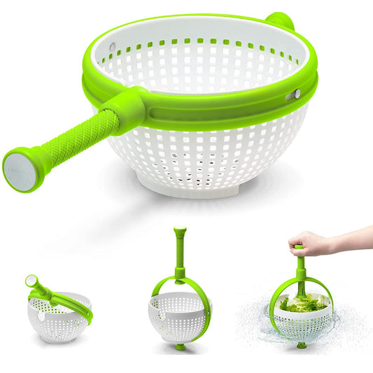 Strainer Basket Collapsible Colander Fruits And Vegetables Drain Basket,adjustable Plastic Spinning Colander For Kitchen