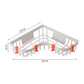 Bathroom Shelf Kitchen Organizer Shelves Corner Frame Iron Shower Caddy Storage Rack Shampoo Holder For Bathroom Accessories